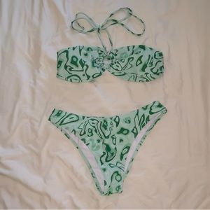 Shein Print Halter Swimsuit